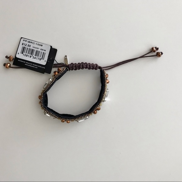 Pink Pewter Collection Bracelet NWT Adjustable Bead Bracelet. Never worn. - Picture 6 of 6